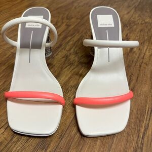 Dolce Vita NOLES White & Pink Heels 8.5